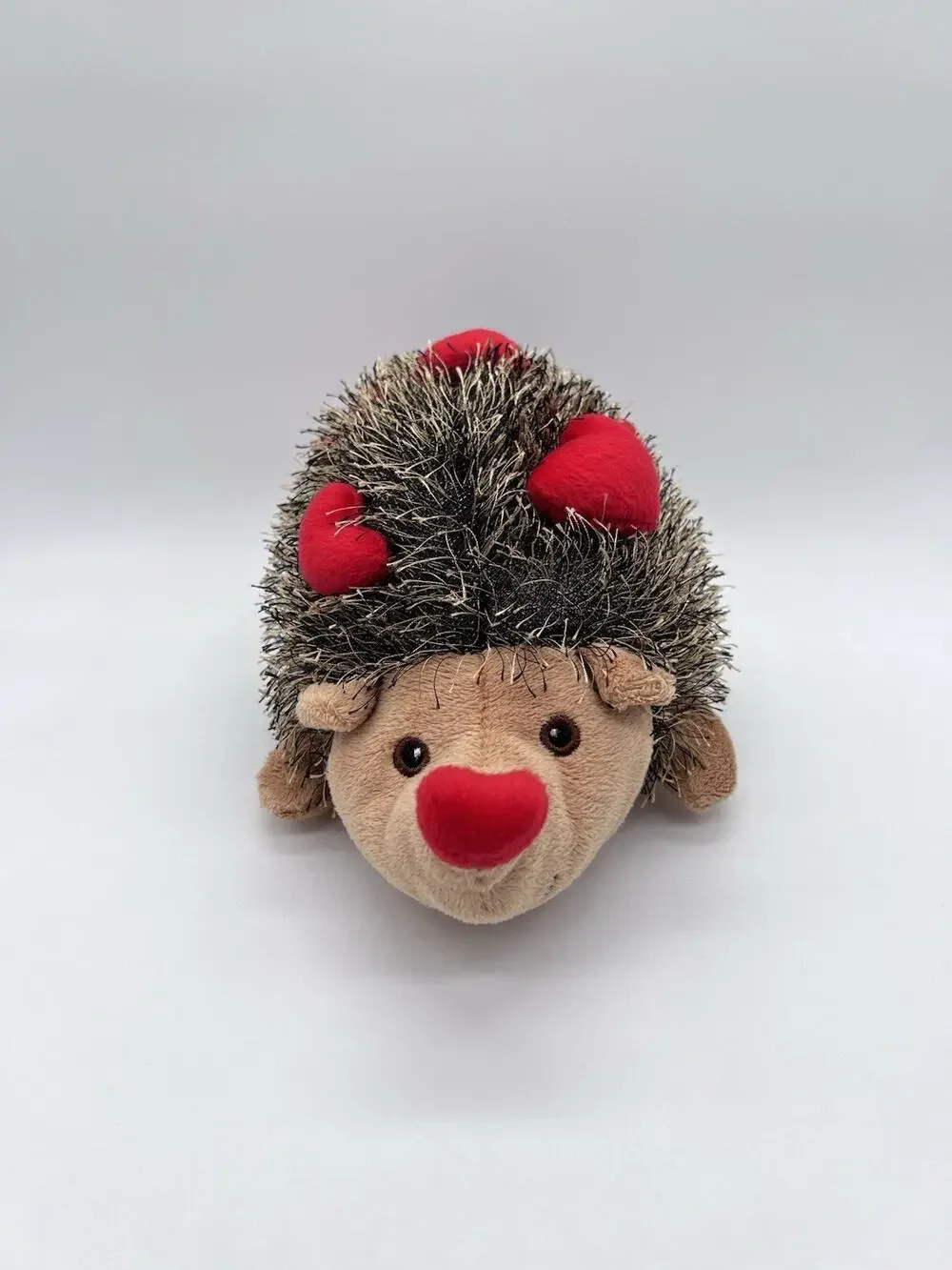 Pier 1 One Imports Hedgehog Lovey Plush Valentines Day 2017 Hearts 9” Sewn Eyes